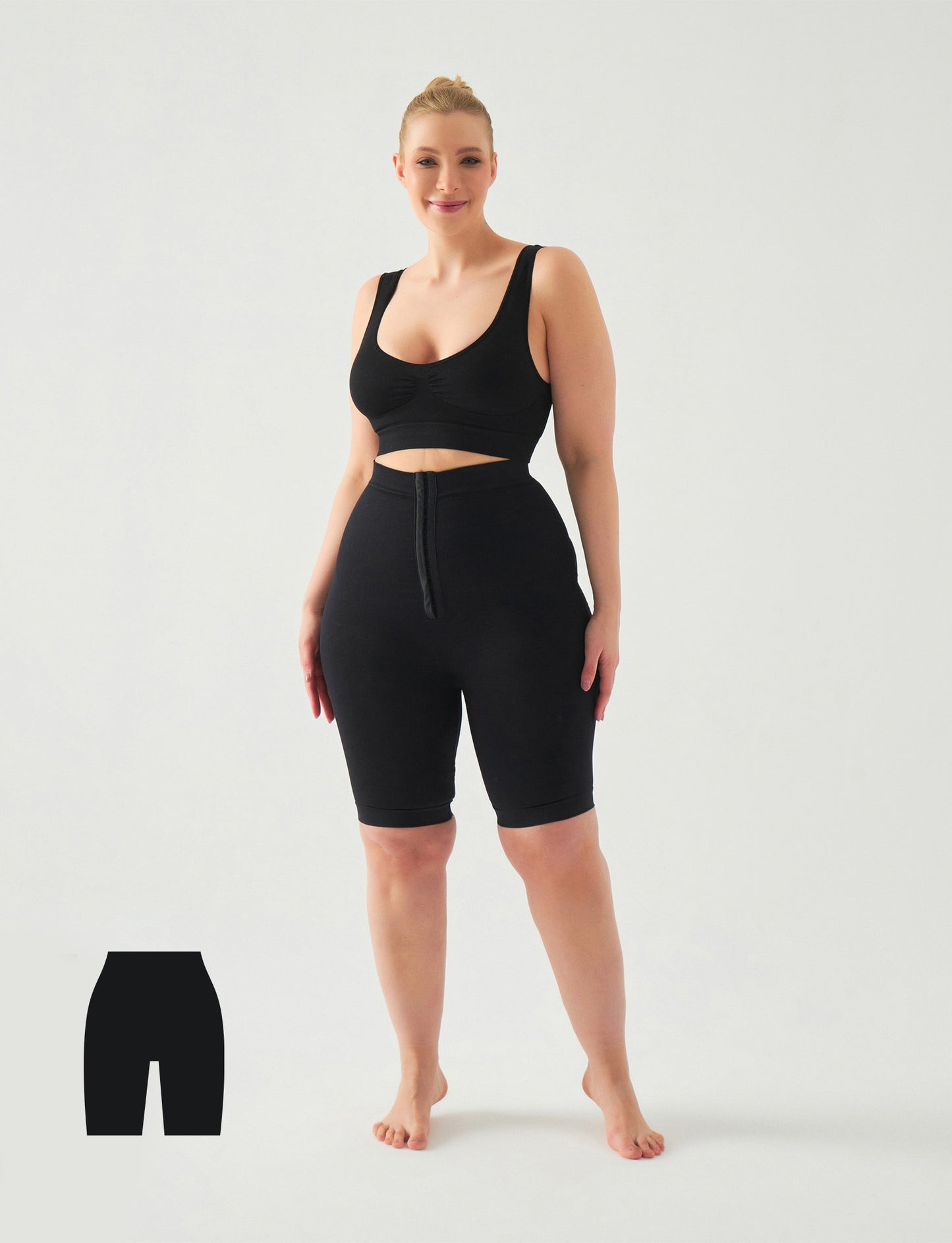 DAILY HIGH WAISTED SHAPING BOYSHORT WITH HOOKS (CLEARANCE)