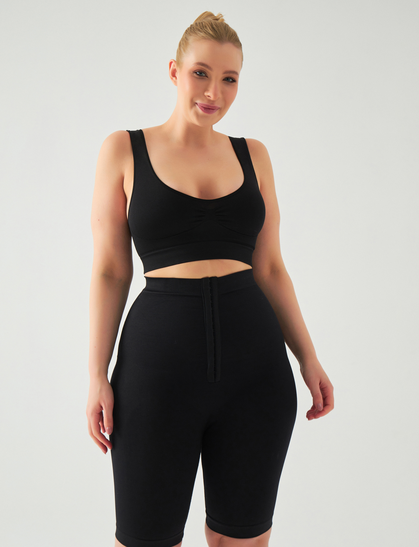 DAILY HIGH WAISTED SHAPING BOYSHORT WITH HOOKS (CLEARANCE)