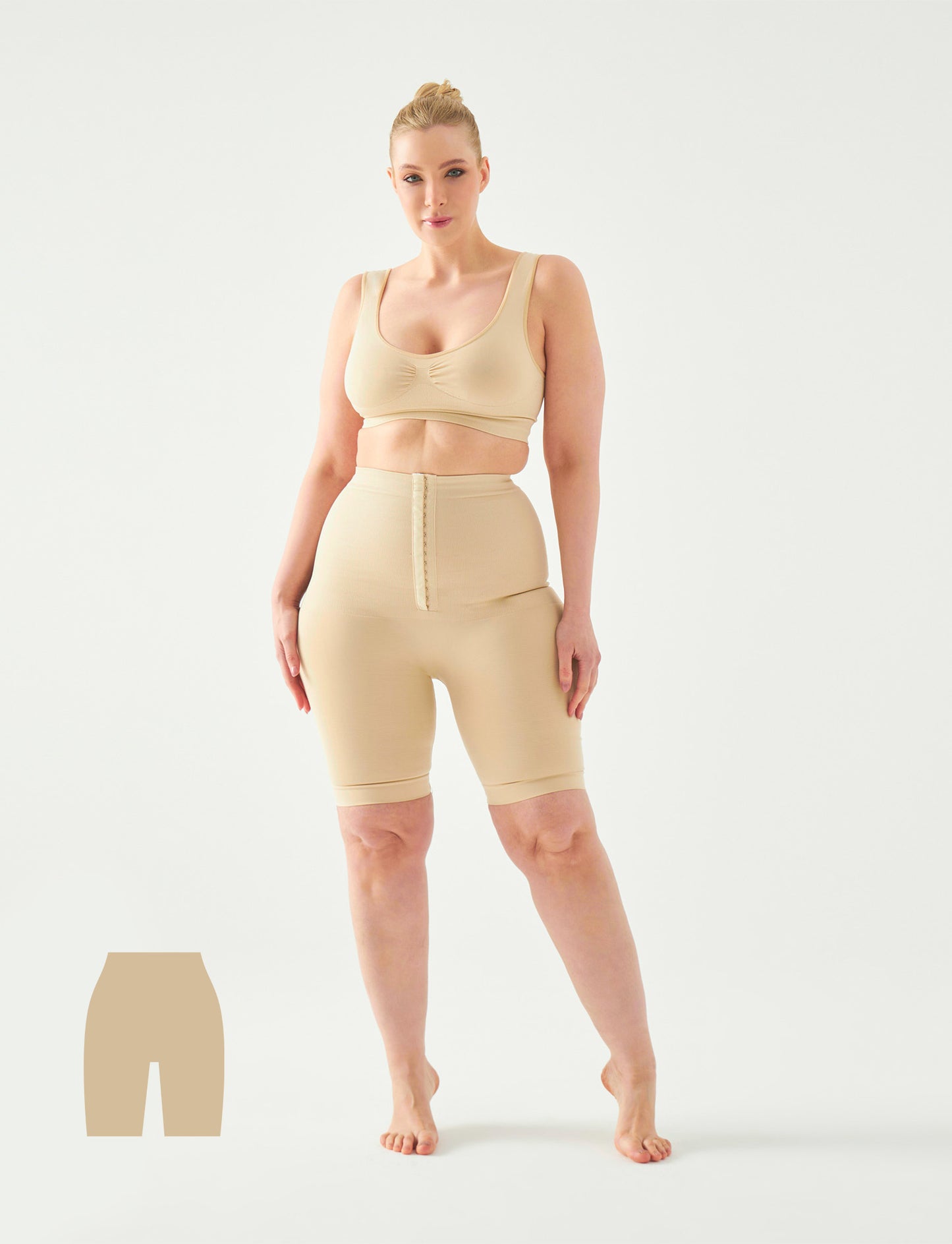 DAILY HIGH WAISTED SHAPING SHORT WITH HOOKS (CLEARANCE)