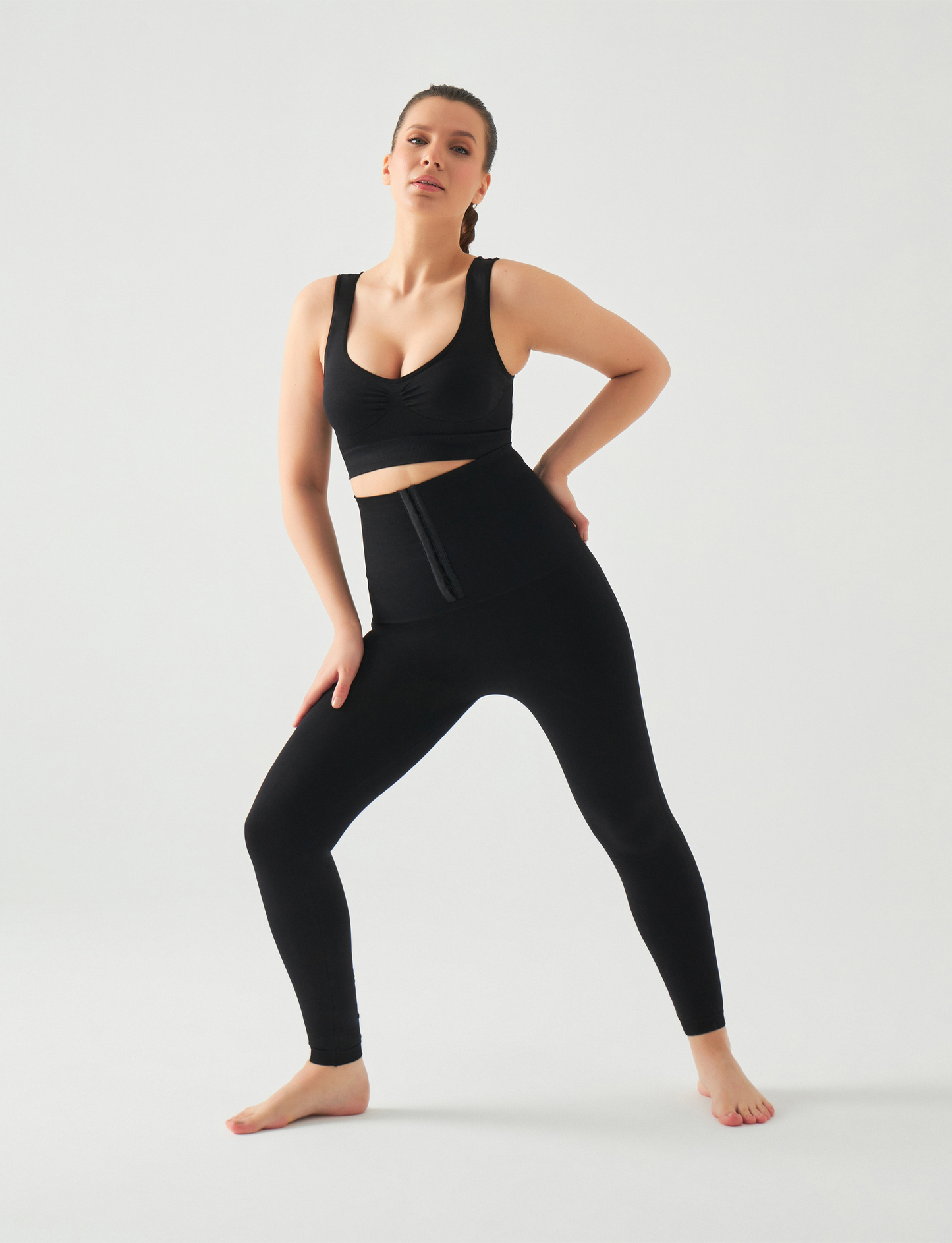 DAILY HIGH WAISTED SHAPING LEGGINGS WITH FASTENERS (CLEARANCE)